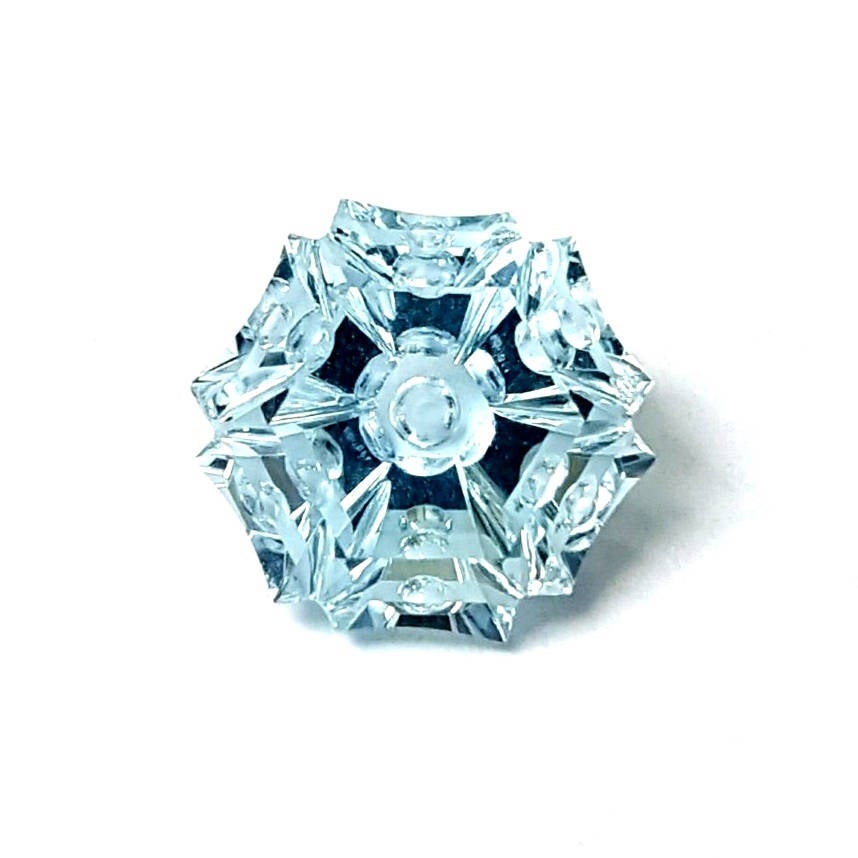 Blue Topaz Fantasy Snowflake Cut Gemstone