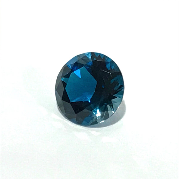 Round Faceted London Blue Topaz