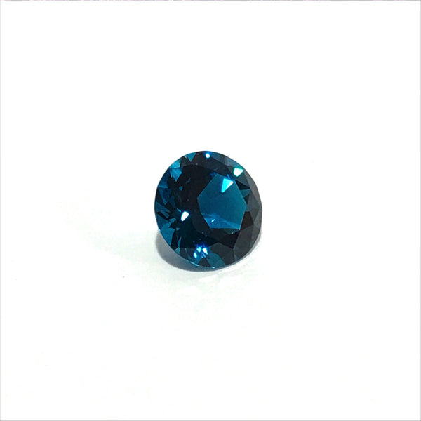 Round Faceted London Blue Topaz